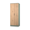 Jago-slatted-effect-tall-2-door-wardrobe-green from Roseland Furniture