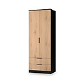 Jago-tall-2-door-2-drawer-wardrobe-black from Roseland Furniture