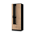 Jago-tall-2-door-2-drawer-wardrobe-black from Roseland Furniture