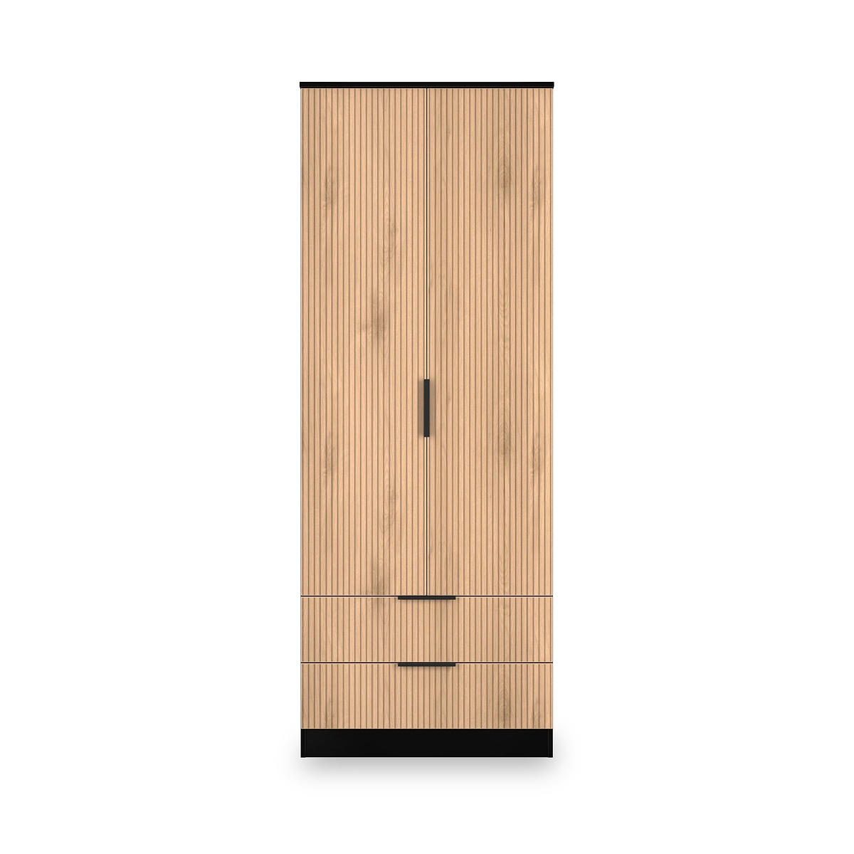 Jago-tall-2-door-2-drawer-wardrobe-black from Roseland Furniture