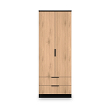 Jago-tall-2-door-2-drawer-wardrobe-black from Roseland Furniture
