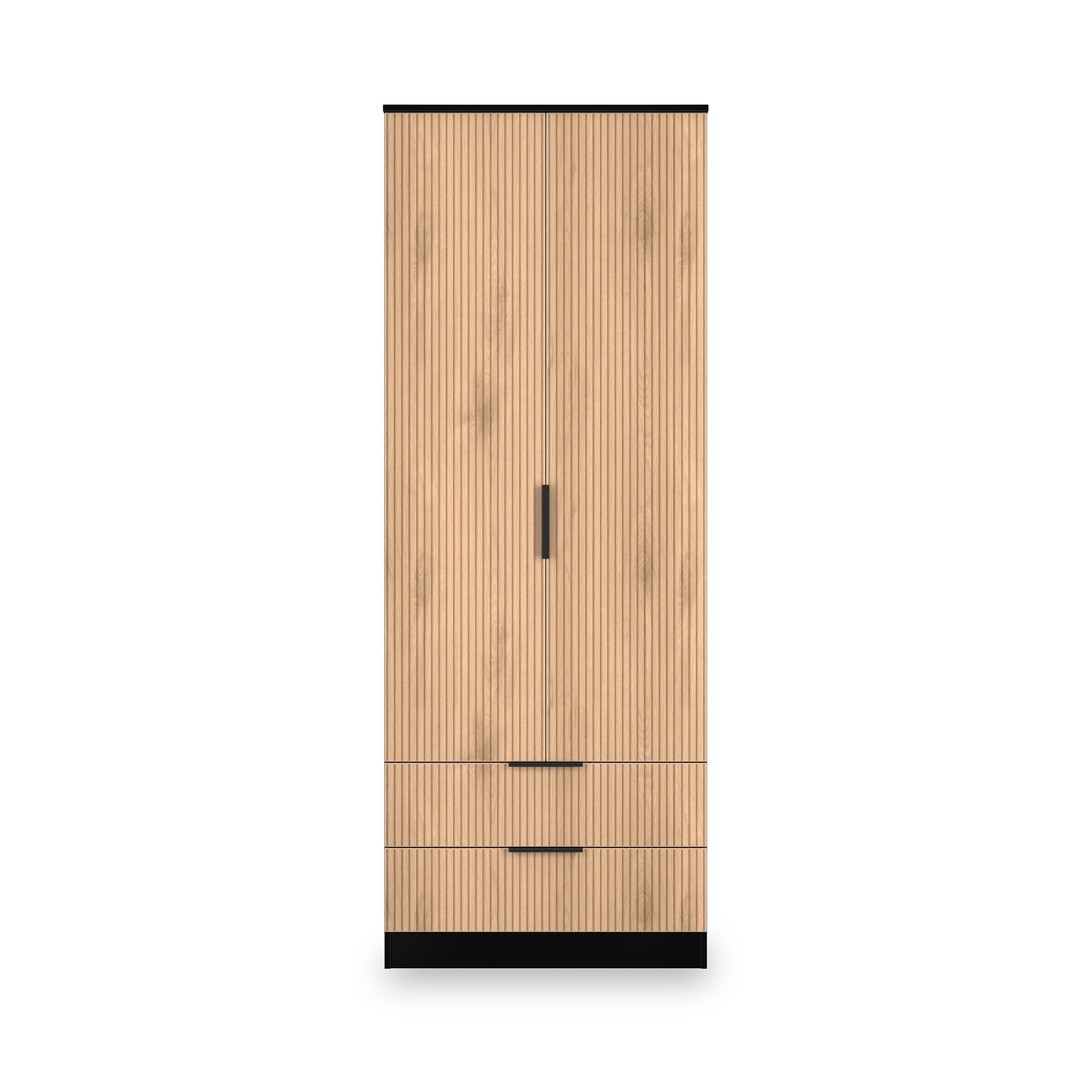 Jago-tall-2-door-2-drawer-wardrobe-black from Roseland Furniture