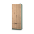 Jago-tall-2-door-2-drawer-wardrobe-green from Roseland Furniture