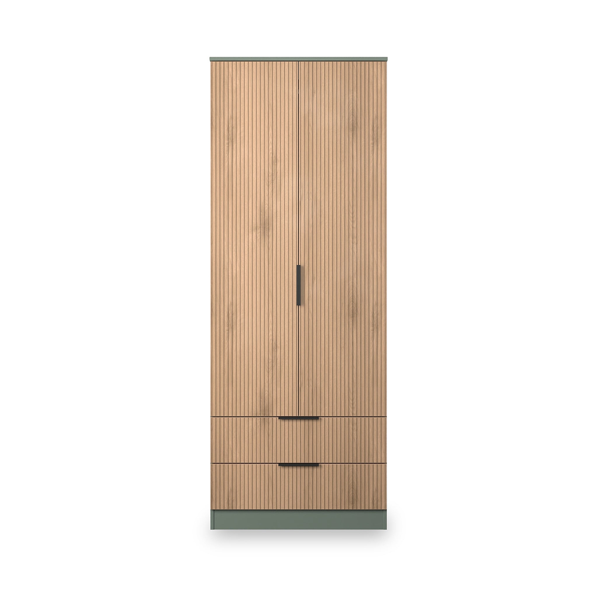 Jago-tall-2-door-2-drawer-wardrobe-green from Roseland Furniture