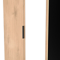 Jago-tall-2-door-2-draw-mirrored-wardrobe-black from Roseland Furniture