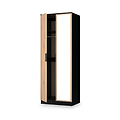 Jago-tall-2-door-mirrored-wardrobe-black from Roseland Furniture