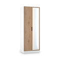 Jago-tall-2-door-mirrored-wardrobe-white from Roseland Furniture
