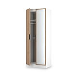 Jago-tall-2-door-mirrored-wardrobe-white from Roseland Furniture