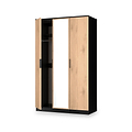 Jago-tall-3-door-mirrored-wardrobe-black from Roseland Furniture