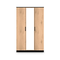 Jago-tall-3-door-mirrored-wardrobe-black from Roseland Furniture