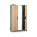 Jago-tall-3-door-mirrored-wardrobe-green from Roseland Furniture