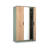 Jago-tall-3-door-mirrored-wardrobe-green from Roseland Furniture