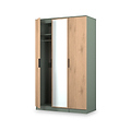 Jago-tall-3-door-mirrored-wardrobe-green from Roseland Furniture