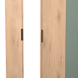 Jago-tall-3-door-mirrored-wardrobe-green from Roseland Furniture