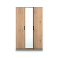 Jago-tall-3-door-mirrored-wardrobe-green from Roseland Furniture