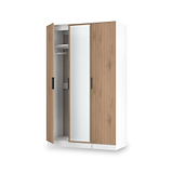 Jago-tall-3-door-mirrored-wardrobe-white from Roseland Furniture