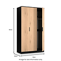 Jago-tall-3-door-wardrobe-black from Roseland Furniture