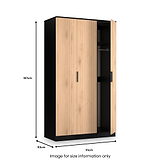 Jago-tall-3-door-wardrobe-black from Roseland Furniture