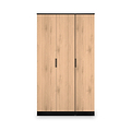 Jago-tall-3-door-wardrobe-black from Roseland Furniture