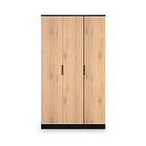 Jago-tall-3-door-wardrobe-black from Roseland Furniture
