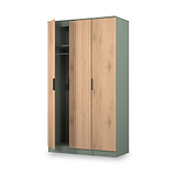 Jago-tall-3-door-wardrobe-green from Roseland Furniture