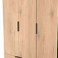 Jago-tall-3-door-2-drawer-wardrobe-black from Roseland Furniture