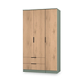 Jago-tall-3-door-2-drawer-wardrobe-green from Roseland Furniture