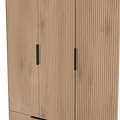 Jago-tall-3-door-2-drawer-wardrobe-white from Roseland Furniture