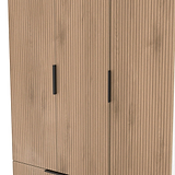 Jago-tall-3-door-2-drawer-wardrobe-white from Roseland Furniture