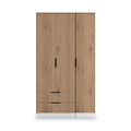 Jago-tall-3-door-2-drawer-wardrobe-white from Roseland Furniture