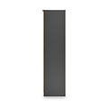 Jago-tall-3-door-2-drawer-mirror-wardrobe-black from Roseland Furniture