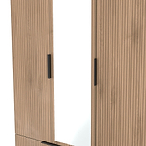 Jago-tall-3-door-2-drawer-mirror-wardrobe-white from Roseland Furniture