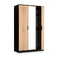Jago-tall-3-door-mirrored-wardrobe-black from Roseland Furniture