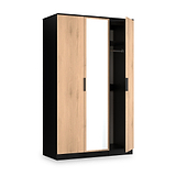 Jago-tall-3-door-mirrored-wardrobe-black from Roseland Furniture