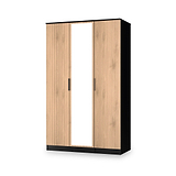 Jago-tall-3-door-mirrored-wardrobe-black from Roseland Furniture