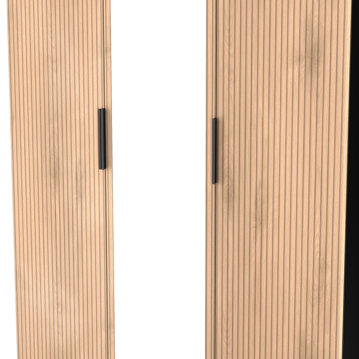 Jago-tall-3-door-mirrored-wardrobe-black from Roseland Furniture