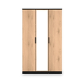 Jago-tall-3-door-mirrored-wardrobe-black from Roseland Furniture