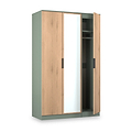 Jago-tall-3-door-mirrored-wardrobe-green from Roseland Furniture