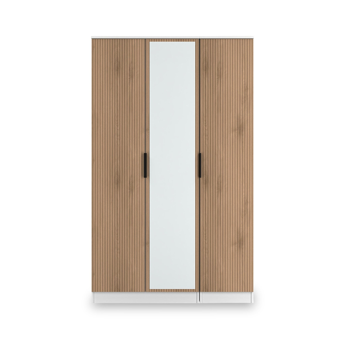 Jago-tall-3-door-mirrored-wardrobe-white from Roseland Furniture