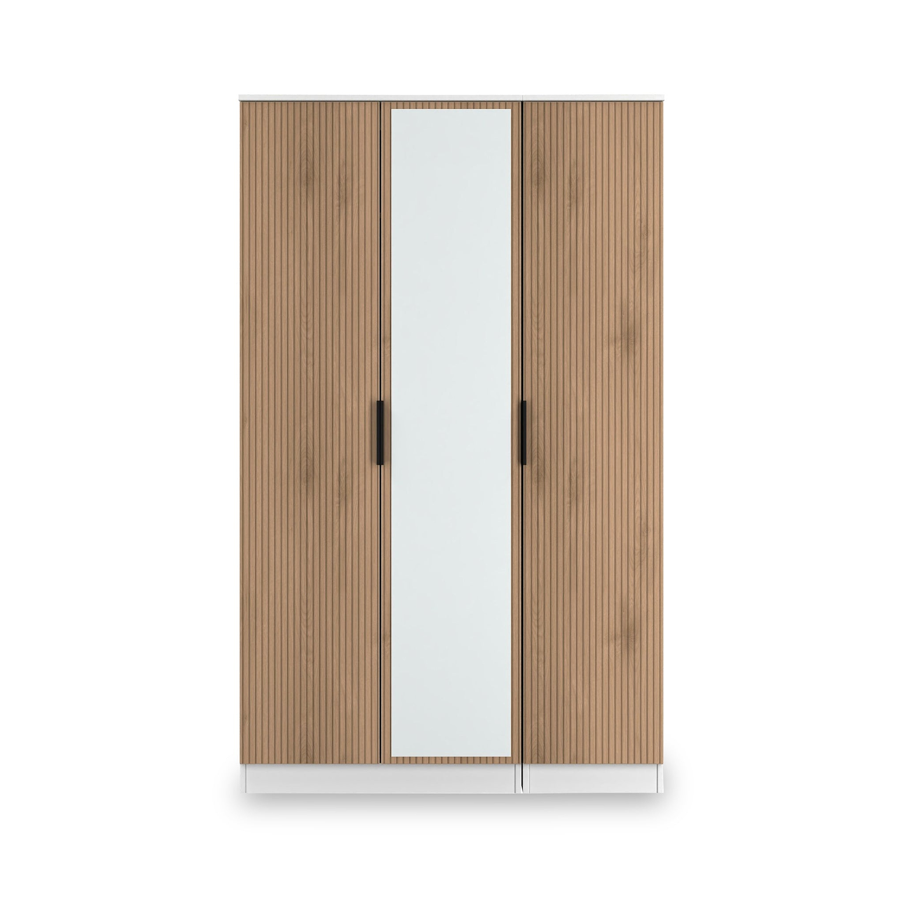 Jago-tall-3-door-mirrored-wardrobe-white from Roseland Furniture