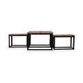 Loric Parquet Mango Wood Coffee Table