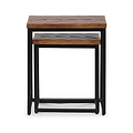 Loric Parquet Mango Wood Nest Of Tables