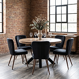 Carrow Mango 150cm Round Dining Table from Roseland Furniture
