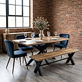Carrow 180cm Mango Wood Dining Table from Roseland Furniture