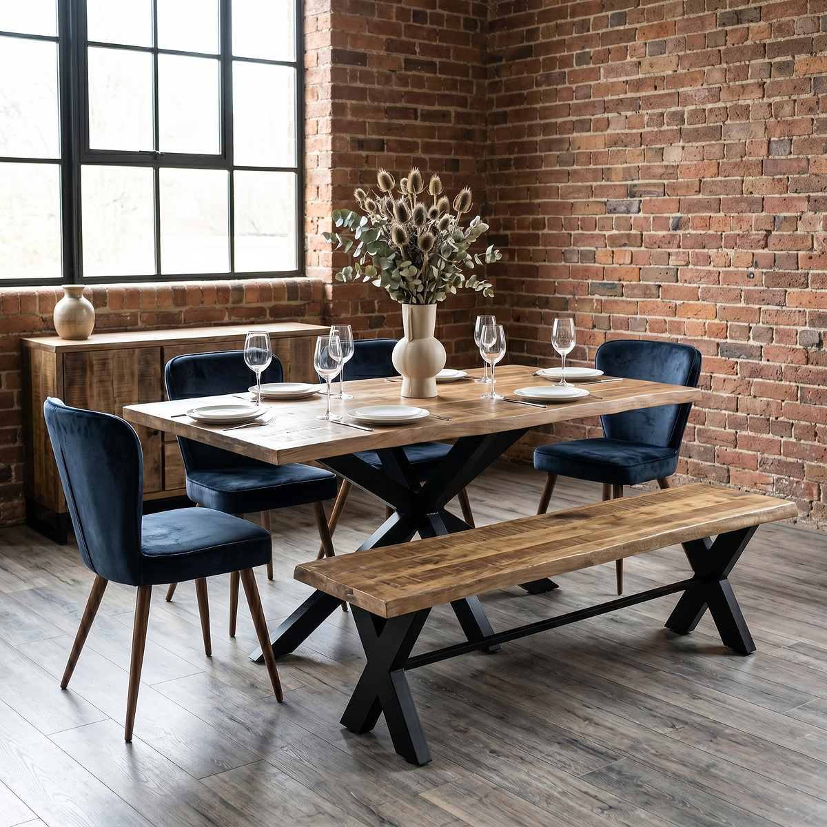 Carrow 180cm Mango Wood Dining Table from Roseland Furniture