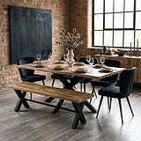 Carrow 200cm Mango Wood Dining Table from Roseland Furniture