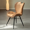 Peran Soft Faux Leather Camel Dining Chair from Roseland Furniture