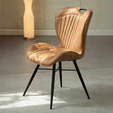 Peran Soft Faux Leather Camel Dining Chair from Roseland Furniture
