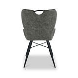 Peran Soft Faux Leather Grey Dining Chair from Roseland Furniture
