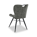 Peran Soft Faux Leather Grey Dining Chair from Roseland Furniture